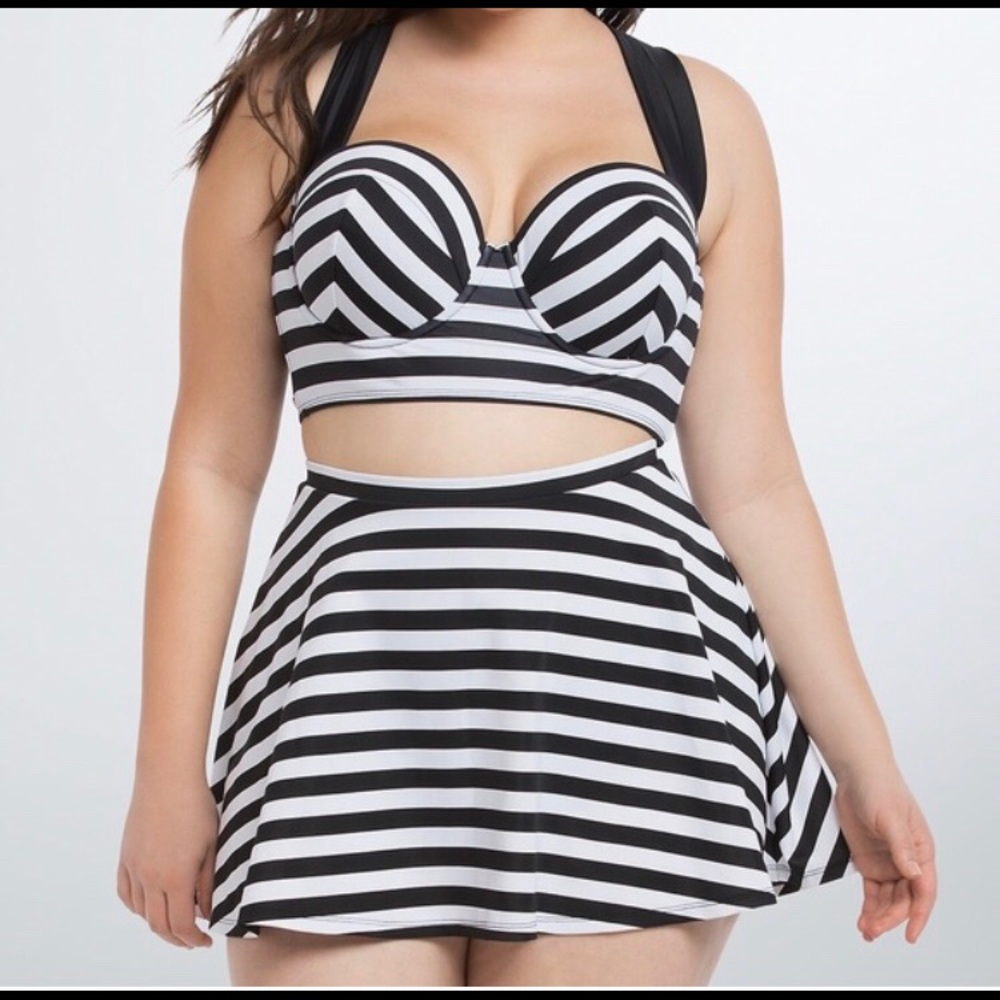 Torrid Striped Swimsuit TOP ONLY!